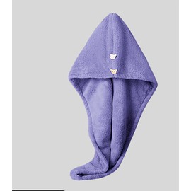 AGKXHDEC Microfiber Towel, Hair Turbans for Wet Hair, Drying Hair Wrap for Women(The Color of The Picture is for Reference only) (Purple,Purple)
