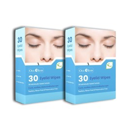 Ved Eyelid & Lash Wipes for Periocular Treatment in Adults and Children. Safe & Naturally Remove debris For Lashes and Eyelids, Pack of 30 Pre-moistened Sterile Wipes(PACK OF 2)