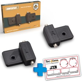 MaJoCompTec® Camperpart Replacement Joint Compatible with Remis Telescopic Guide, Replacement Part Motorhome Driver's Cab Blackout for Ducato Transit Sprinter Master (Joint Head Remifront IV)