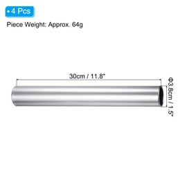 PATIKIL Relay Track Baton, 4 Pcs Aluminum Tube Field Running Race Stick Corrosion Resistant for Outdoor Athletics Sport Game Practice Tool, Silver