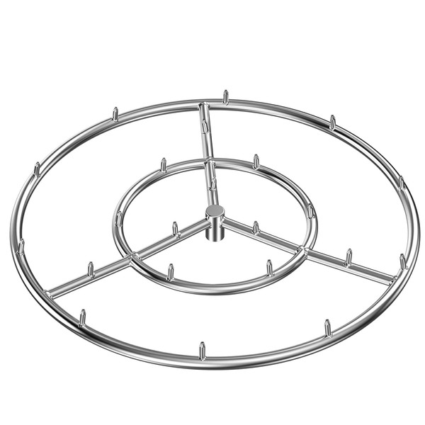 Skyflame 24-Inch Round Stainless Steel Fire Pit Jet Burner Ring, High Flame
