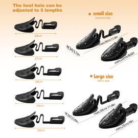 VIVEBEI Shoe Trees for Men Women, Shoe Shape Holder,Shoe Stretcher for Keep Shoe Shape, Adjustable Length (Men's Size 5.5-11;Women's 6.5-12 2 Pairs)
