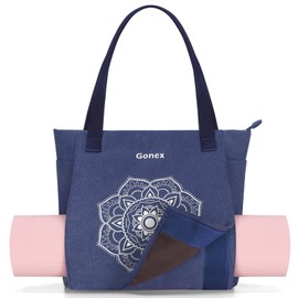 Gonex Yoga Mat Bag for Women Mat Carrier Canvas Tote Pilates Gym Bag