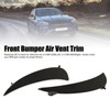 Gloss Black Front Bumper Fog Grille Air Vent Trims Replacement