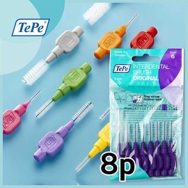 TePe portable interdental brush I-shaped 8p vinyl 8 pieces 0.4mm / TePe 테페 휴대용 치간칫솔 I자형 8p 비닐 8개입 0.4mm