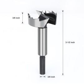 NIBBLAX 2" Forstner Bit for Wood, 2 Inch (Dia.) Wood Drill Bit Forstner Bits for Woodworking, Hex Shank