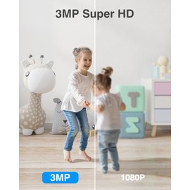 ANNKE 2PCS Crater 2-2K WiFi Pan Tilt Smart Security Camera, 3MP Baby/Pet Monitor, Indoor IP Camera 360-degree with Two-Way Audio, Human Motion Detection, Cloud & SD Card Storage, Works with Alexa