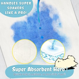 LeapSheep Dog Diaper Liners Pee Pads for Male and Female Dogs, Dog Period Pads, Super Soft Absorbtion Dog Booster Pads Fits Belly Bands, Wraps and Washable Dog Diapers Female (S, 50)