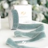 HUIHUANG Dusty Blue Velvet Ribbon 1 inch Double Face Thick
