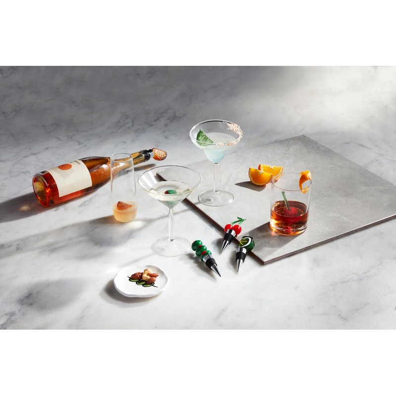 Mud Pie 5 1/2 oz Figural Icon Marg Glass, Clear