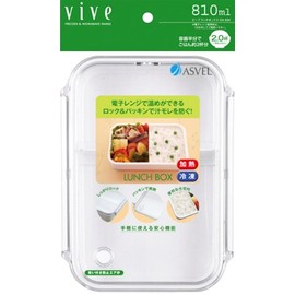 Asvel OA-830 Bibe Lunch Box, 1 Tier, Divider, White, 28.7 fl oz (810 ml)
