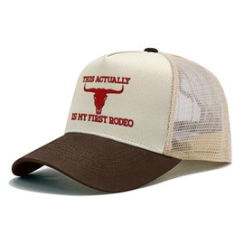 This Actually is My First Rodeo Hat Funny Trucker Hats for Women Baseball Cap Funny Birthday Gifts for Women