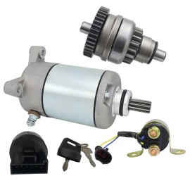 superstarterstore Ranger 500 Starter for Polaris 500 Midsize EFI 2013 W/Bendix & Relay Key Switch