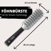 PARSA Beauty Trend Line Haarbürste – Föhnbürste (Silber) mit Luftschlitzen