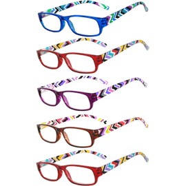 5 Pairs Reading Glasses Fashion Ladies Readers Spring Hinge lens +1.5