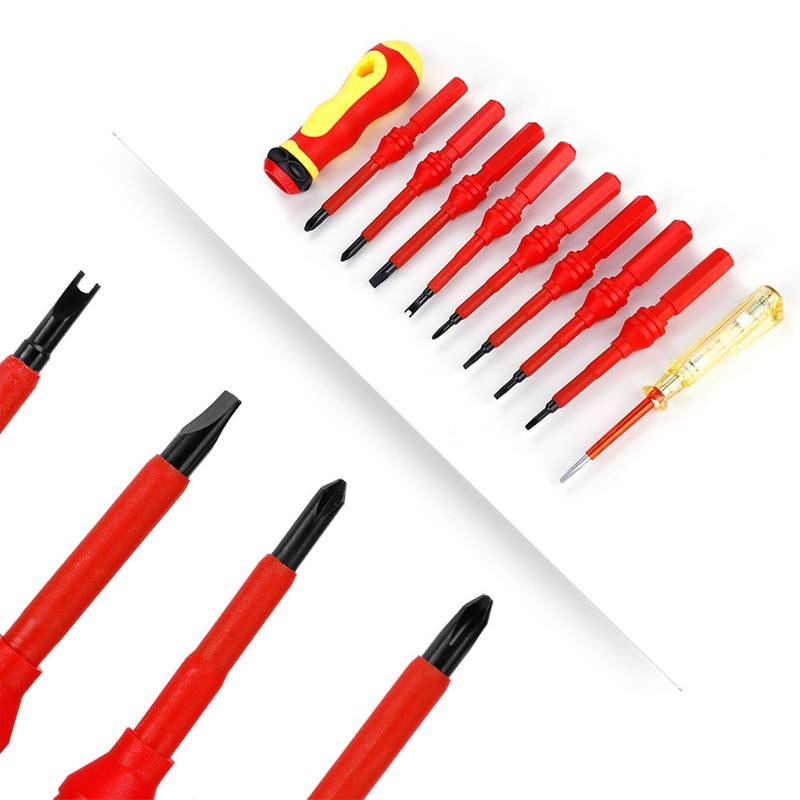 10 in 1 Insulated CRV Screwdriver Set 500V Electrician Screwdriver