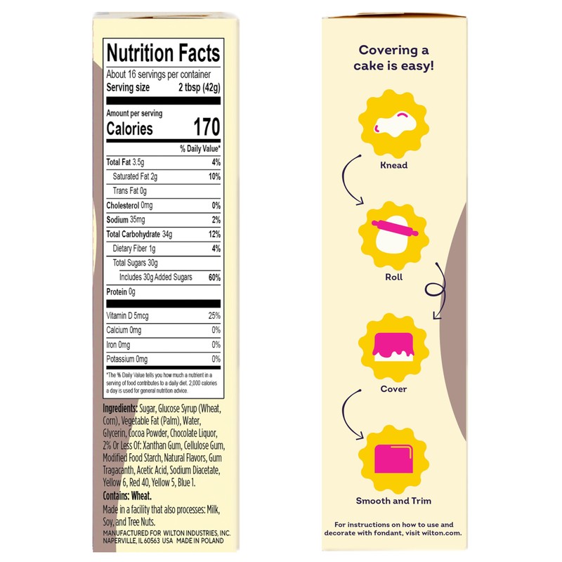 Wilton Decorator Preferred Chocolate Fondant, Soft, Ready-to-Use Fondant Icing for