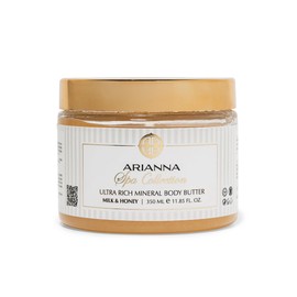 Arianna Skincare Ultra Rich Mineral Body Butter Dead Sea Body Butter For Dry Skin Repair Rich Vegan Hydrating Moisturizer (Milk & Honey)