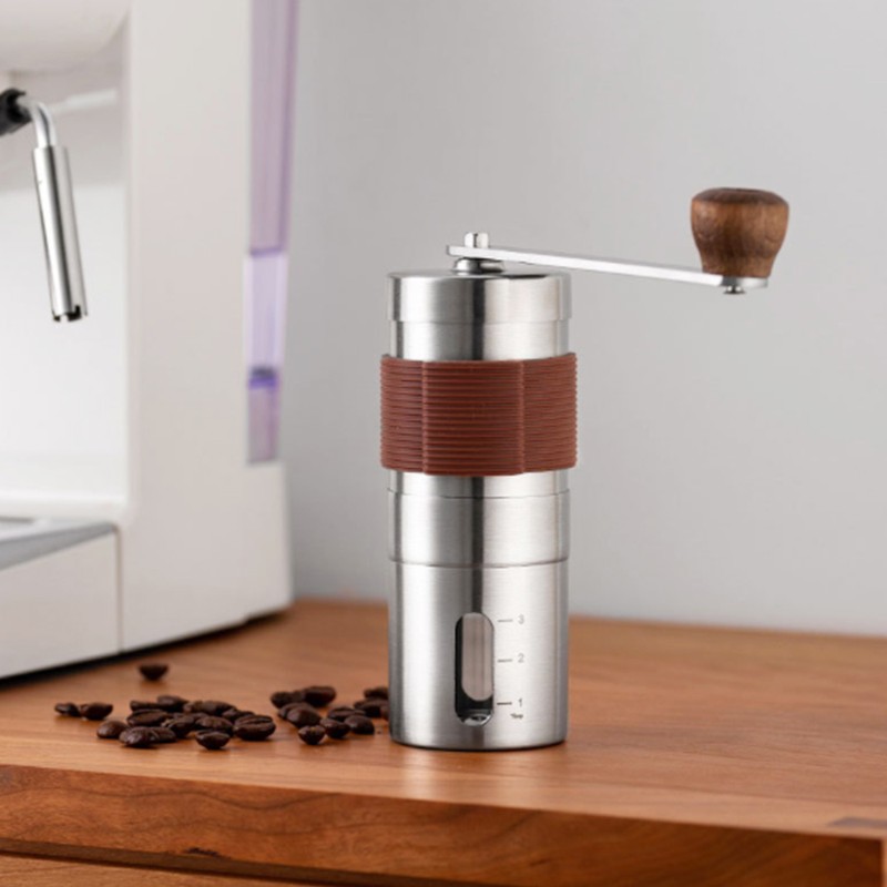 Manual Hand Coffee Grinder with Ceramic Burr Mill Adjustable Grind