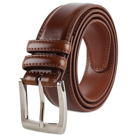 Men's Genuine Leather Belt Classic Dress"ALL Leather" 35mm Tan (34)