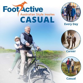 Footlogics Unisex Casual 3/4 Length Orthotic Insoles, Medium