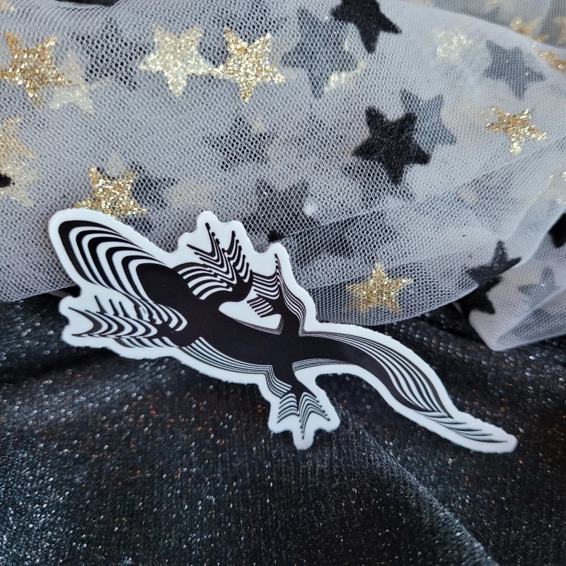 MoonlightJadeArt BLACK & White LIZARD Psychedelic Atomic Lizards Reptile Reptiles