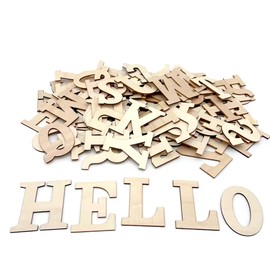 Wooden Letters for Crafts, 5 Inch Unfinished Capital Wooden Alphabet Letters&Numbers Wood Letters for DIY Painting Arts Home Decorations Kids Spelling Learning (32Pcs)