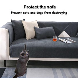 VFDC Sofa Cover L Shape, Sofa Cover 1 2 3 4 Seater, Couch Cover Cat Dog Protection, Sofa Cover Non-Slip Universal, Sofa Throw Cotton, 70 x 90 cm