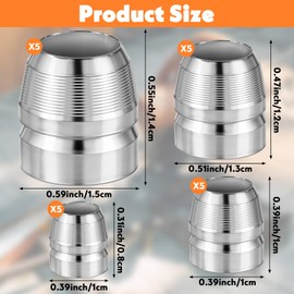 ElevateTech 20PCS Safety Round Handle Wedges Axe Hand Wedges Hammer Handle Concial Handle Metal Wedges Mauls Handle Wedge Kit for Axe Claw Hammer Sledge (0.31/0.39/0.47/0.55 Inch)