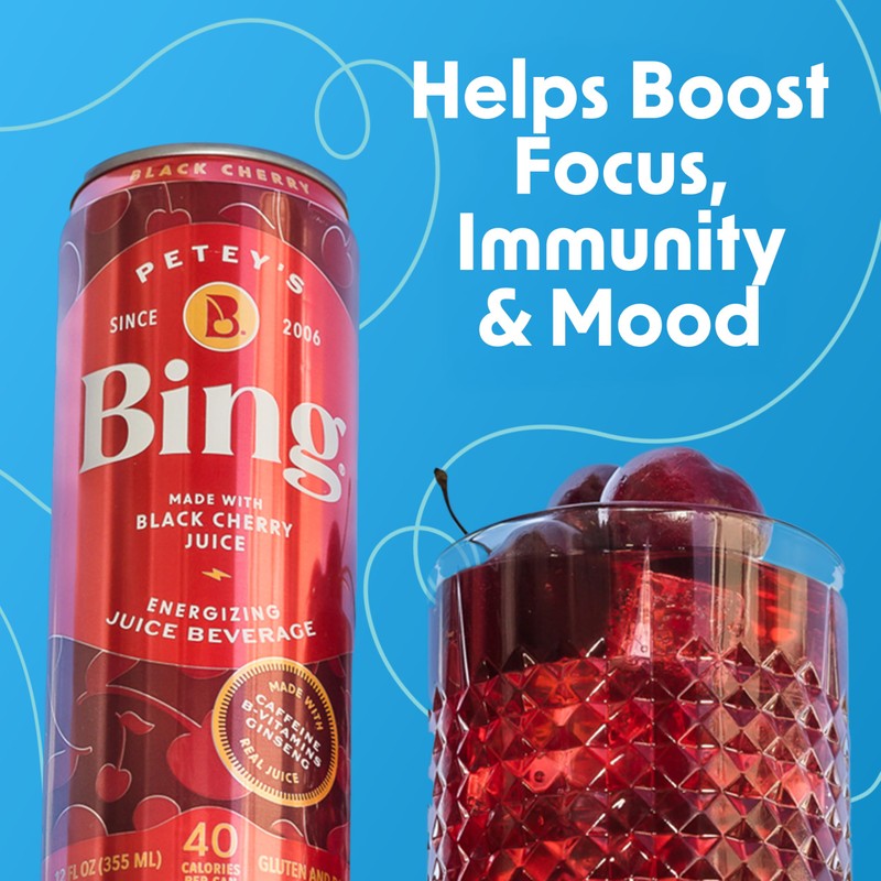 BING Energizing Juice Beverage – Original Cherry (12oz/12pk) – Made