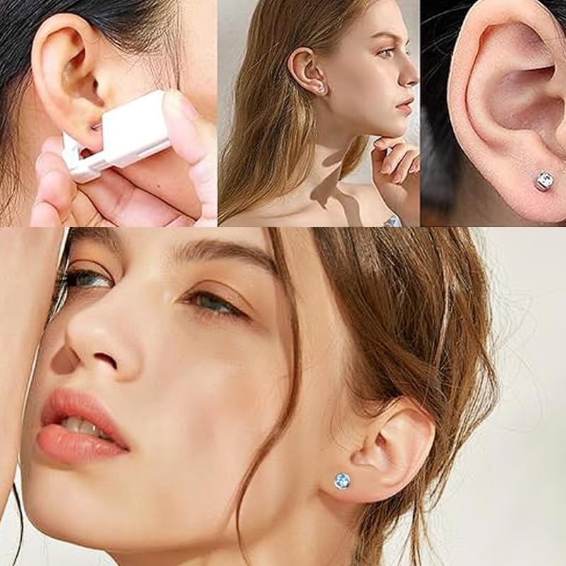 10-Piece Ear Piercing Kit – Painless Ear Piercing Gun Tool