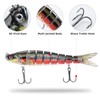 Matymats 6pc Multi-Jointed Pike Lures - 8 Segmented, Slow Sinking,