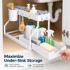 2-Tier Pull-Out Under Sink Organizer - Space-Saving Kitchen & Bathroom