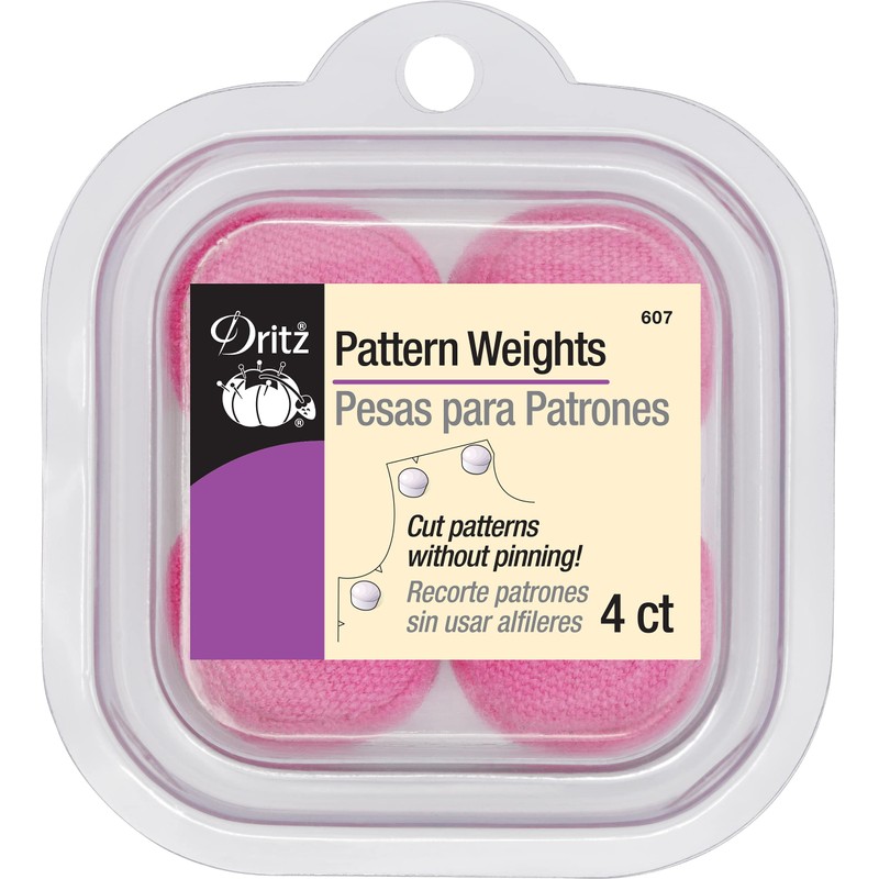Dritz Fabric Pesas para Patrones (Paquete de 4) en Rosa,