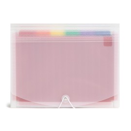 Smead Poly Desktop Expandable File, 24 Pockets, Flap and Cord Closure, Letter Size (70897)