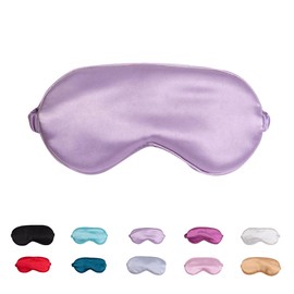 Eye Mask for Sleep, Silk Eye Mask, Made of Good Sleep Goods, Ultra Lightweight, Breathable, No Pressure Sensation, Eyes, Light Shade, Washable, Unisex, Breathable, Stylish, Light Purple