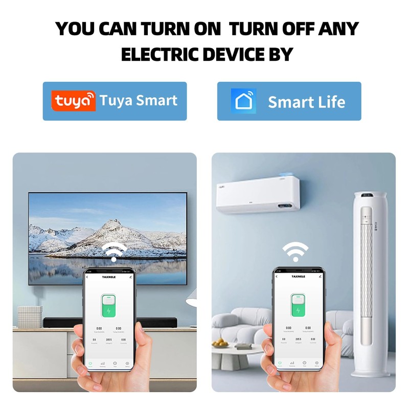 TUYA WIFI Smart Circuit Breaker Power Metering Energy Meter KWh