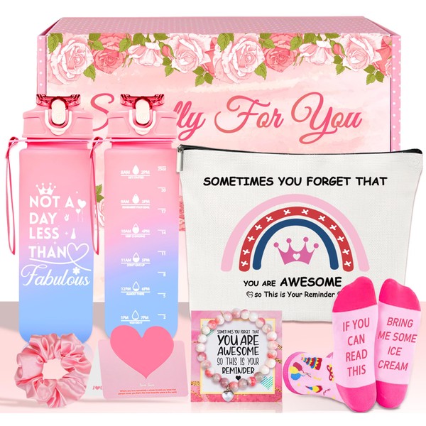 Fabulous 25oz Water Bottle Pink Gifts Box Set - Birthday