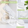 Reusable Condiment Containers with Lids,Double Compartment Transparent Snack Packs for