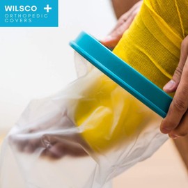 100% Waterproof Adult Cast Covers for Shower Leg, Resuable 28" Long,Easy to wear, Cast shower cover leg,foot bag for showering, post surgery waterproof foot boot covers, Plastic bag to cover leg