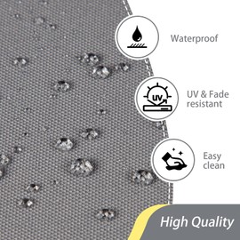 Homcomoda Outdoor Chair Cushions Set of 4 Waterproof Patio Chair Cushions 17 x 16x 2 Inch Fading Resistant Outdoor Sofa Replacement with Removable Cover