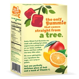 SOLELY Organic Mango and Orange Whole Fruit Gummies, 3.5 oz | Three Ingredients | No Added Sugars, Artificial Colors or Flavors | Vegan Fruit Snacks