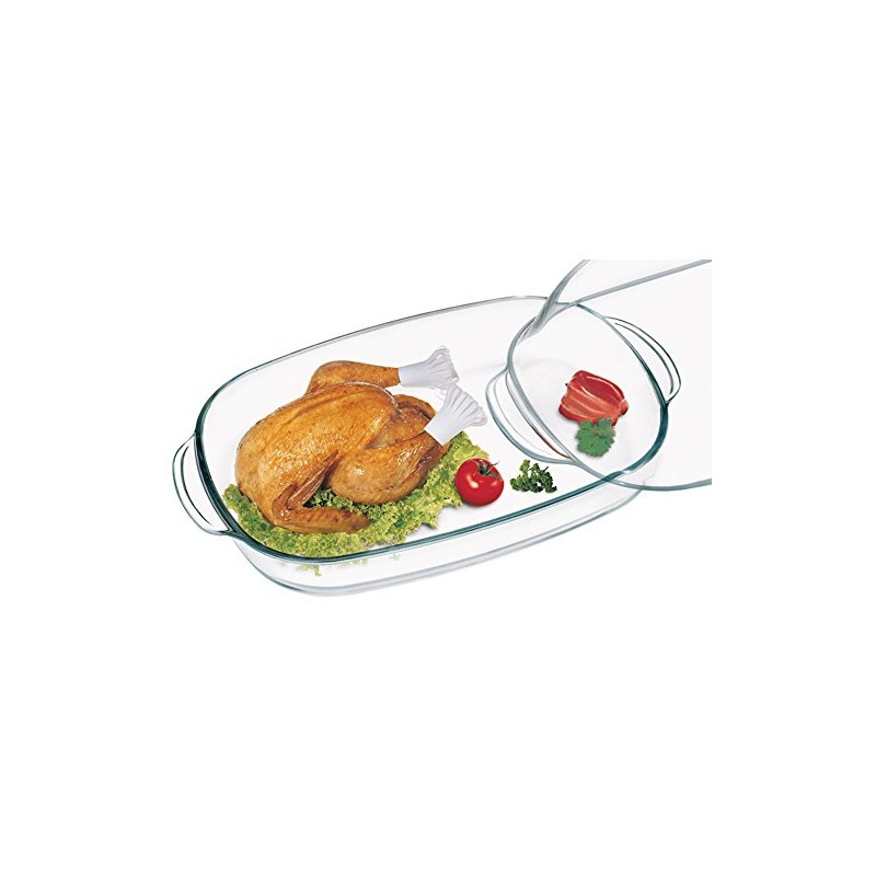Glass Chicken Roaster With Lid