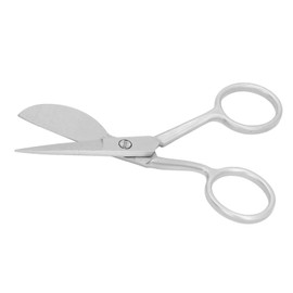 Dual Bent Machine Embroidery Scissors,Tufting Carpet Shears Mini Portable Stainless Steel Duckbill Hairball Trimming Shears Carpet Cutter Tools Silver