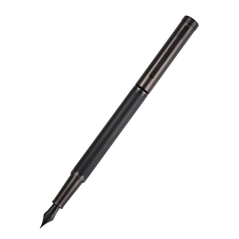 Matte Black Forest Fountain Pen Extra Fine Nib Classic Design