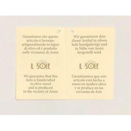 IL SOLE Olive Wood Rope Cross of Saint Assisisis 2.5 cm Pack of 20 with 3 French Knots