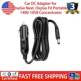for OxyGo Car DC Adapter for OxyGo Next, OxyGo Fit Portable 1400-1050 Concentrator Charger