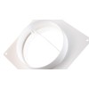 Wall Flange 125 mm with Backflow Flap PVC Connector Round