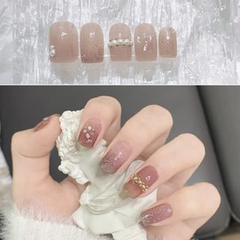 Turkalla Nail Tips for Hands, 24 Pieces, 12 Different Sizes, 3D Dimensional, Easy to Apply, Reusable, Fake Nails, Gel Nails, Nail Seals, Hand, Nail Art, Nail Parts, Stylish, Popular Design, Beginners, Coming of Age Ceremonies, Weddings, Receptions