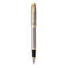 Parker IM Premium Fountain Pen | Brushed Metal with Gold